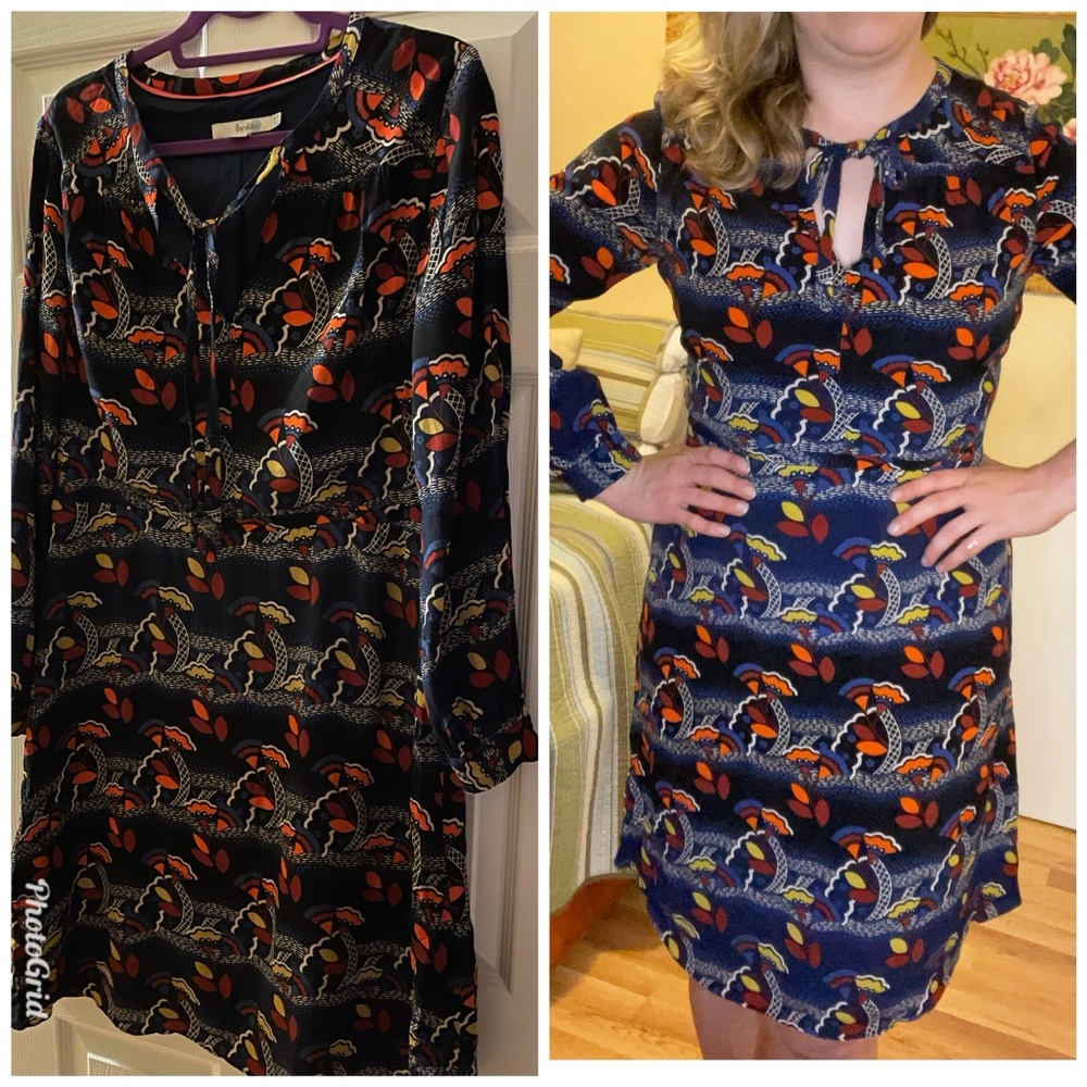 Boden floral print Long sleeve dress 10L